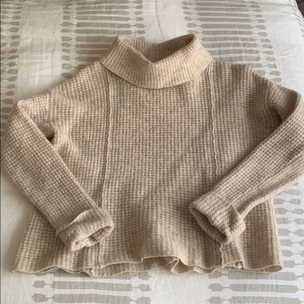 Free People cropped cowl neck